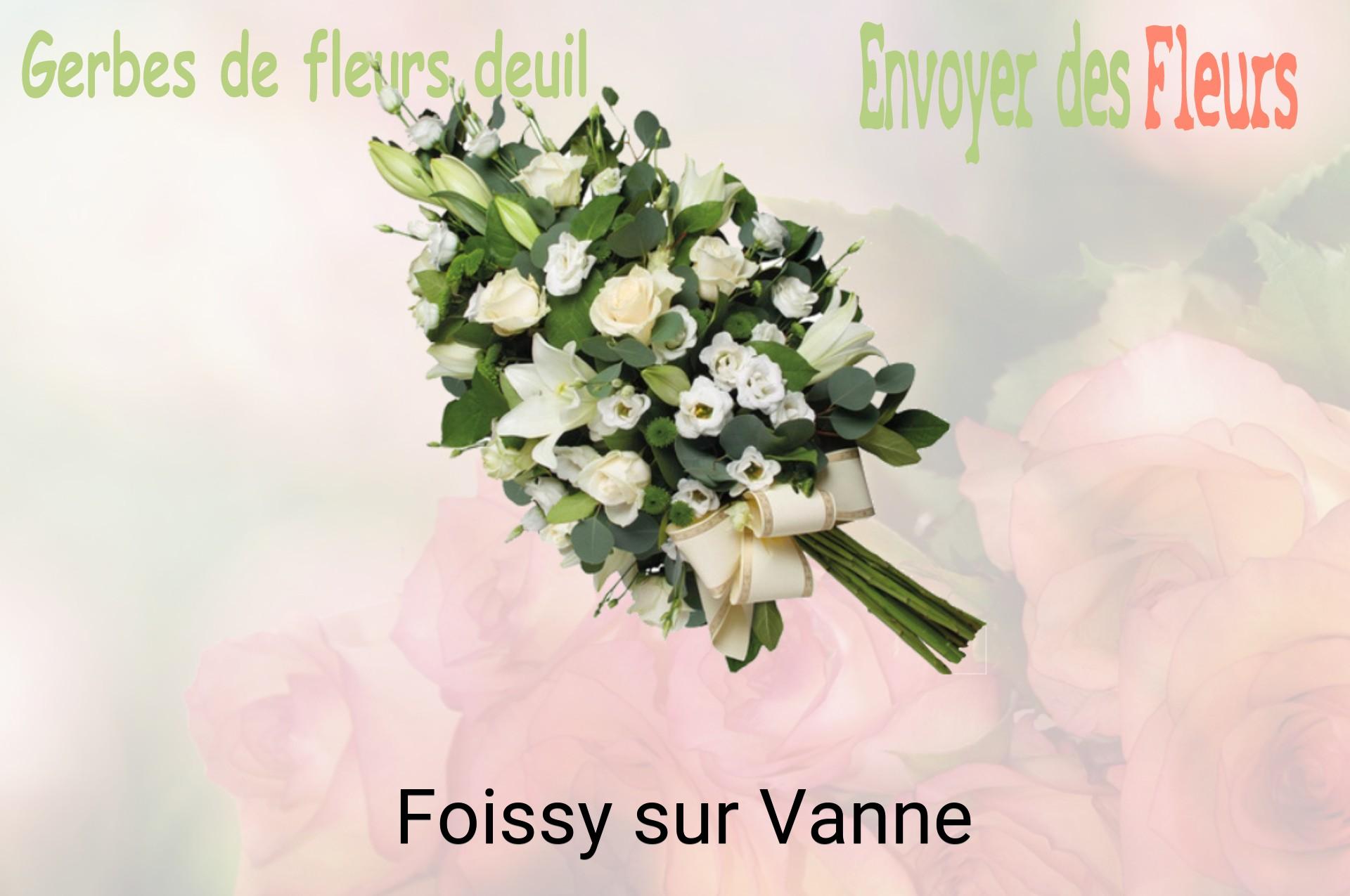 Gerbe de fleurs de deuil livrée à Foissy-sur-Vanne